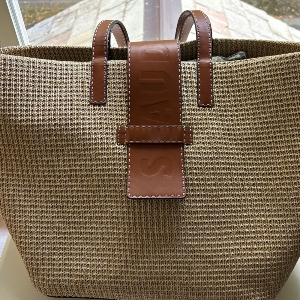 STAUD Mercato Raffia-Effect Tote - Picture 5 of 9